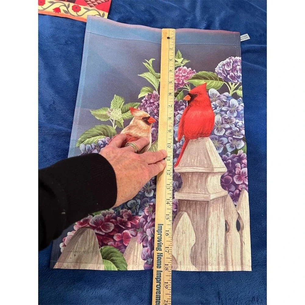Briarwood Lane Garden Flag Set ‎ of 4 Weather Resistant Whimsical birds ladybugs